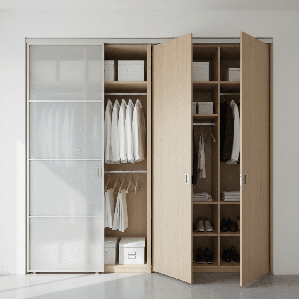 Porta de correr vs porta de abrir: qual escolher para o seu móvel.